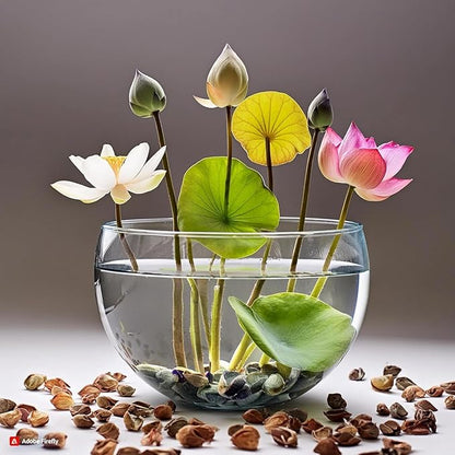 Lotus Seeds - Mini Dwarf Water Lotus Bowl Seeds for Planting (pack of 20)