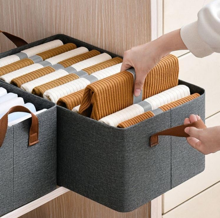 Clothes Organizer for Jeans Washable Fabric Closet Storage Box