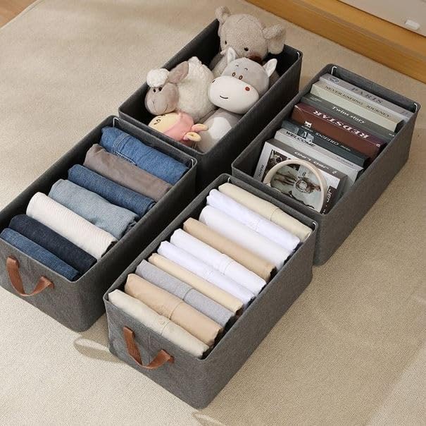 Clothes Organizer for Jeans Washable Fabric Closet Storage Box