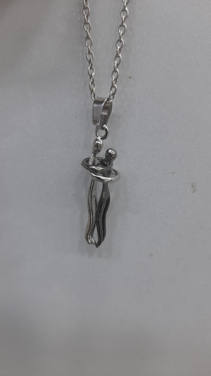 Silver Hug Chain Pendant